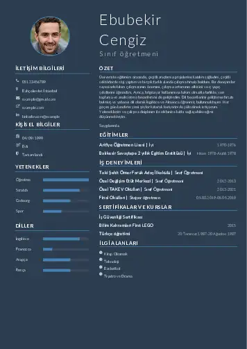 Sınıf Öğretmeni Cv Örnekleri cv indir